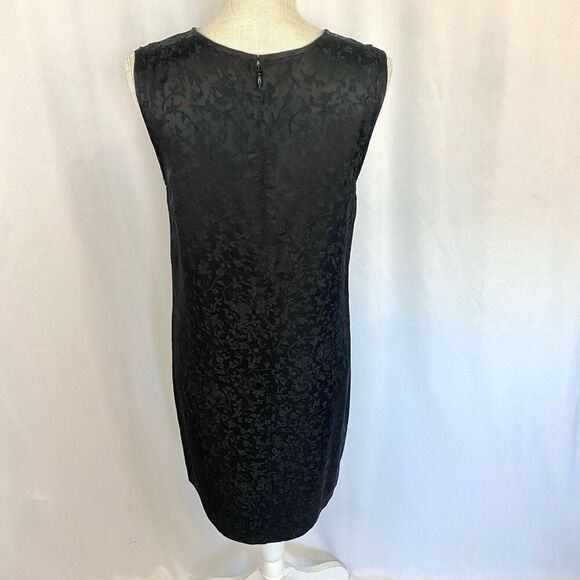 Theory Adraya Jacquard Black Shift Mini Dress Women’s 8 Sleeveless Designer Time - Picture 4 of 14